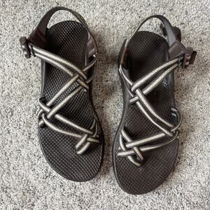 Chaco ZX/2 Cloud Dual Strap Cushioned Sandal Brown Yellow